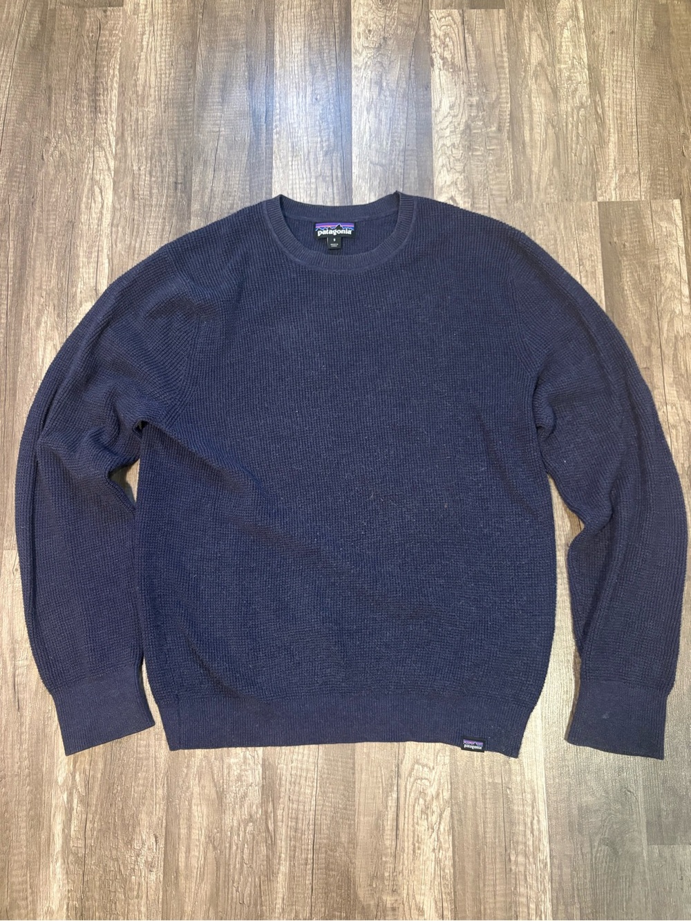 Patagonia Men’s Recycled Sweater Navy Blue Crewneck Sweater